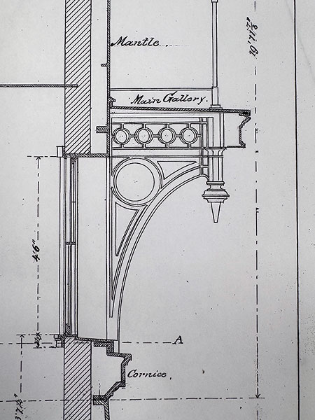 vintage architectural drawing from hunting island lighthouse