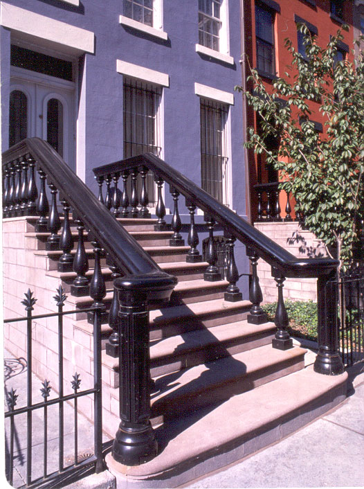 newel posts and railings in new york city