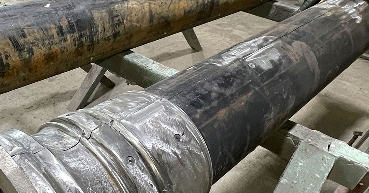 cast iron columns restoration in progress